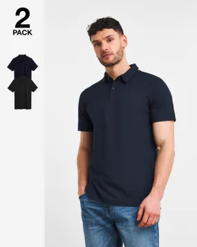 2 Pack Pure Cotton Jersey Polo