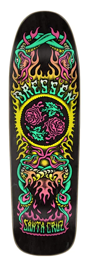 9.31in Dressen Rose Crew Two Santa Cruz Shaped Skateboard Deck