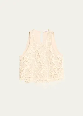 A.L.C. Lena Overlay Lace Tank Top