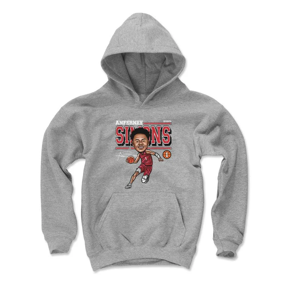 Anfernee Simons Portland Cartoon Gray Youth Hoodie 