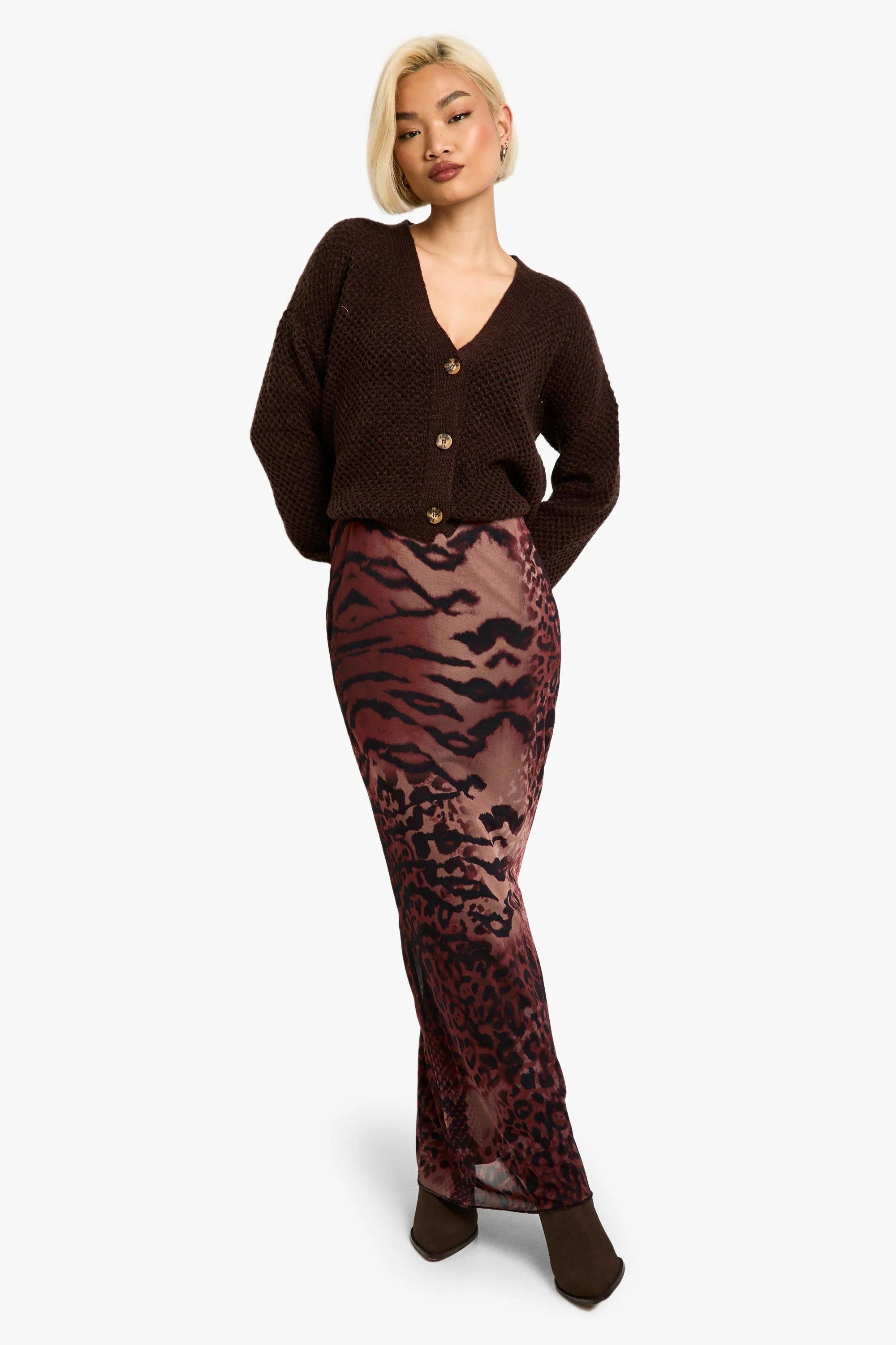 Animal Print Maxi Skirt