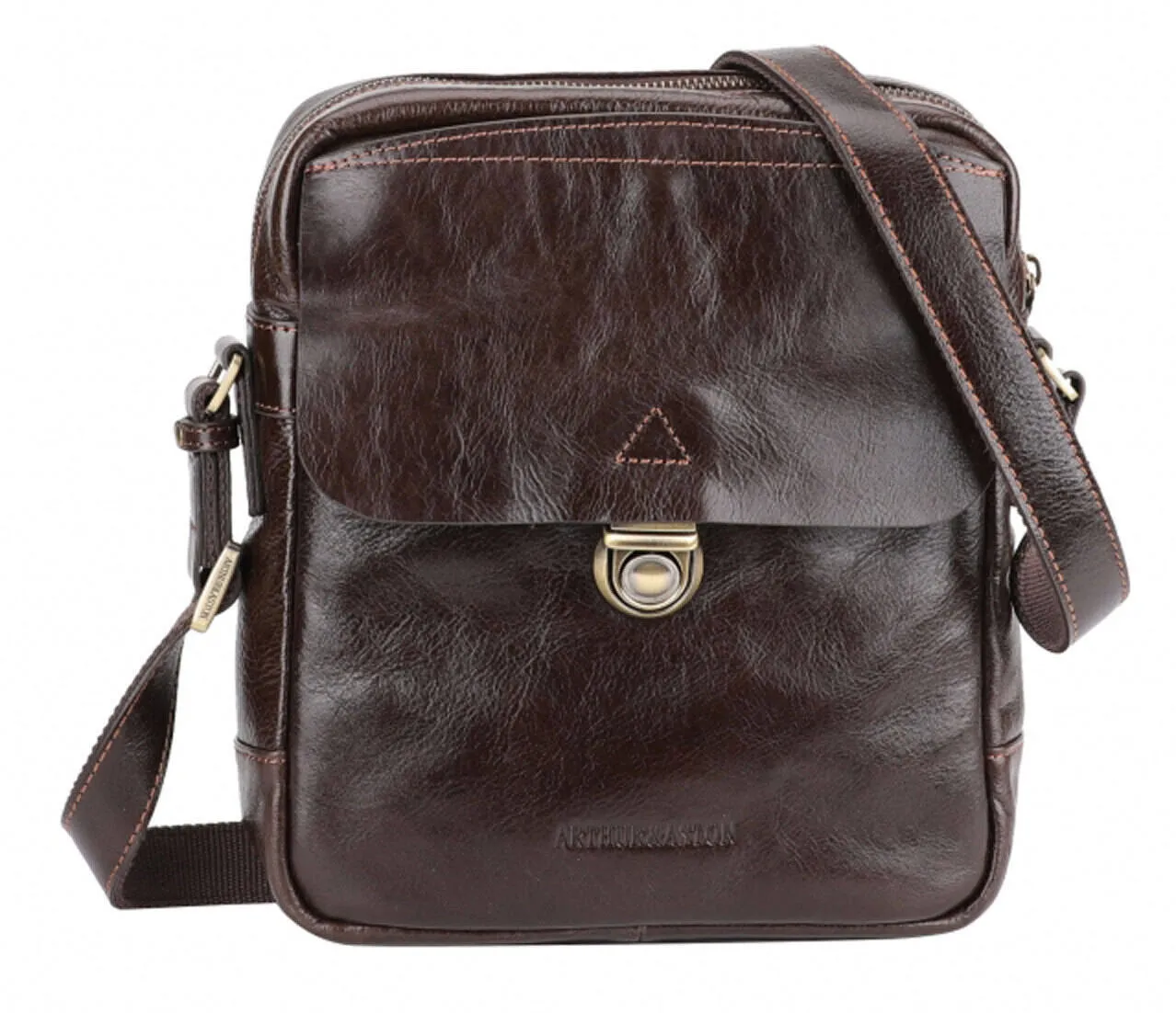 Arthur and Aston brown leather cross bag \2318-06\