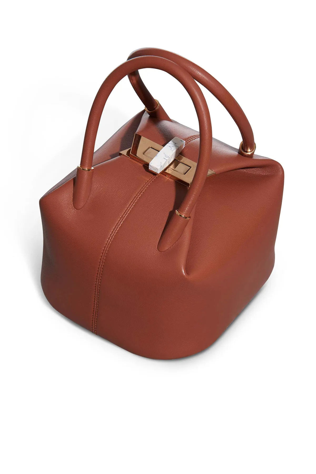 Baez Bag in Cognac Nappa Leather