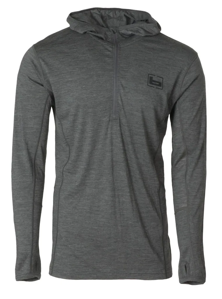 Banded Trained Merino Wool Athletic Wear - Hooded Pullover