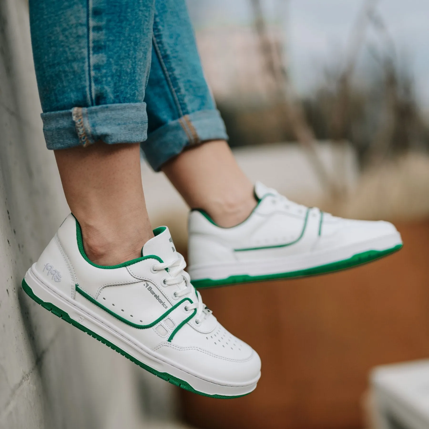 Barefoot Sneakers Barebarics Arise - White & Green