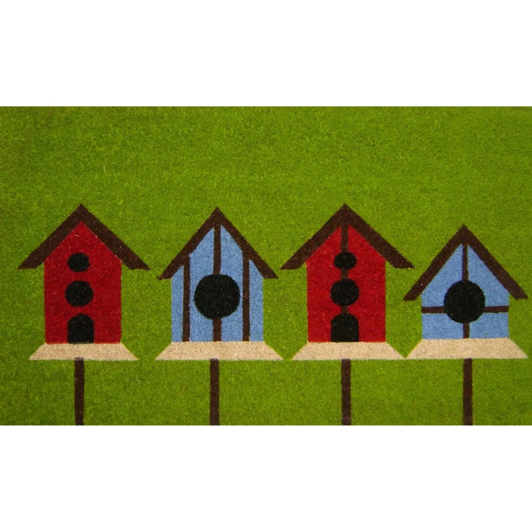 Beach Bird Houses Coir Mat With Vinyl Backing Floor Coverings