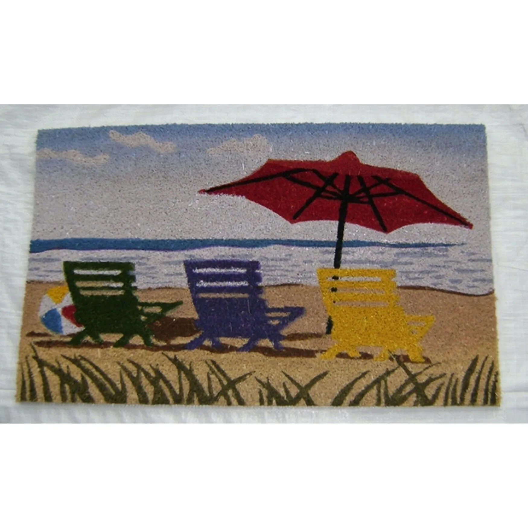 Beach Umbrella Coir Mat With Vinyl Backing Floor Coverings