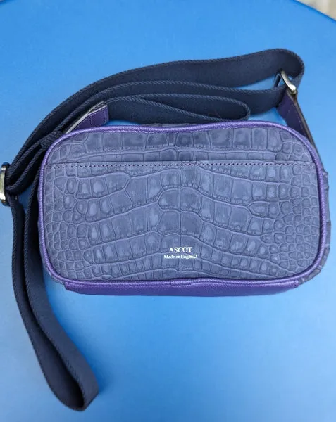 Bespoke Cross - Body Bag - Purple Crocodile