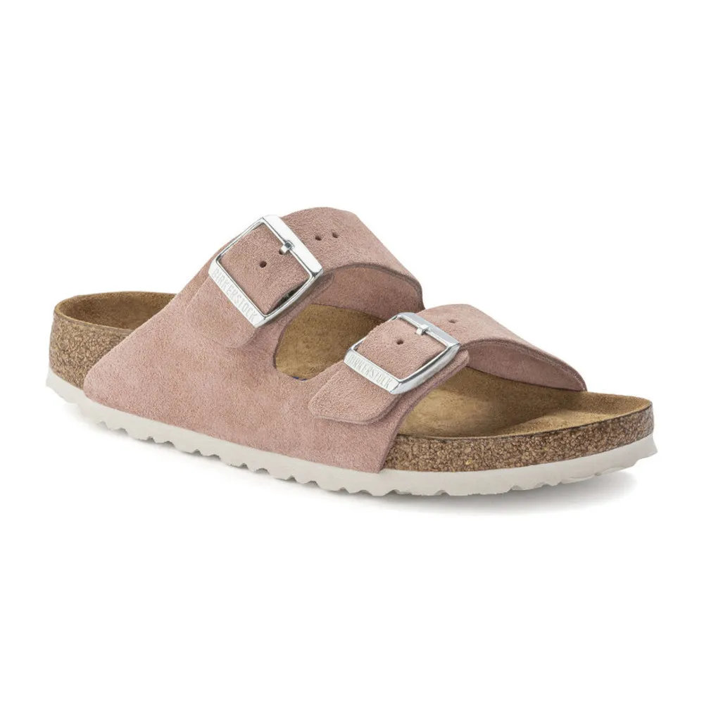 Birkenstock Arizona Soft Footbed Pink Clay Suede Women’s Sandals (Narrow)