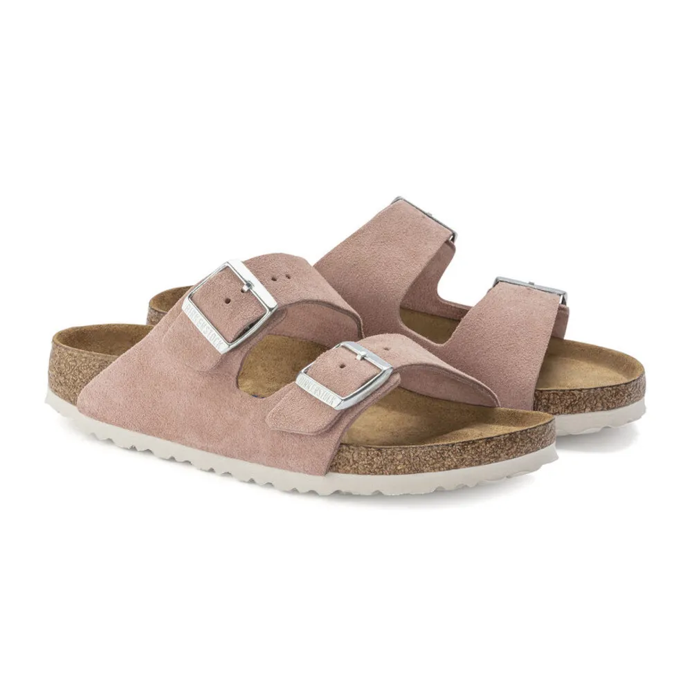 Birkenstock Arizona Soft Footbed Pink Clay Suede Women’s Sandals (Narrow)