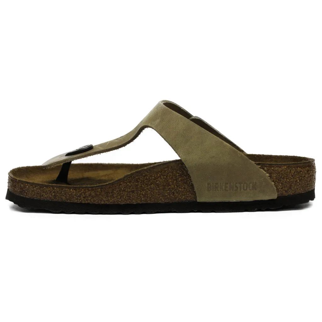 Birkenstock Unisex Sandals Gizeh Casual Slip-On Buckle Toe-Post Oiled Nubuck - UK 5