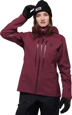 Black Diamond Women's Recon Lt Shell Jacket Blackberry | Buy Black Diamond Women's Recon Lt Shell Jacket Blackberry he