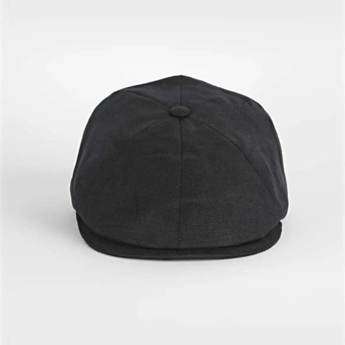 Black Linen Toni Cap