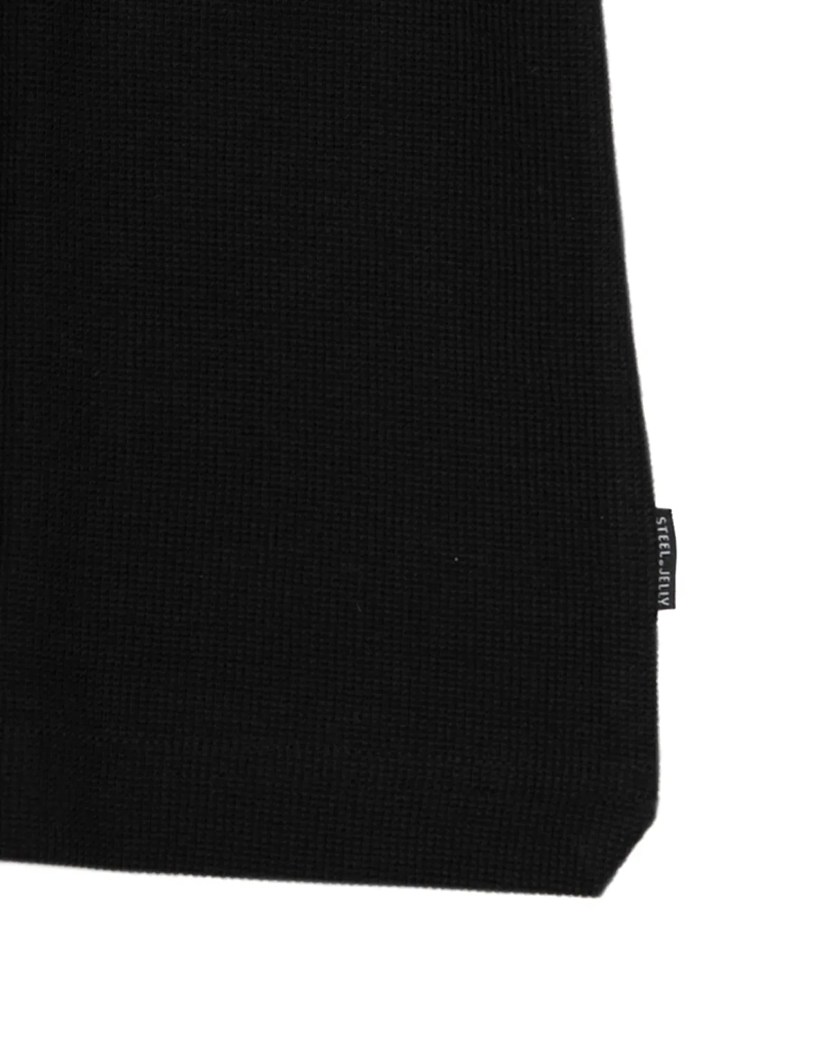 Black Waffle Long Sleeve Polo Shirt