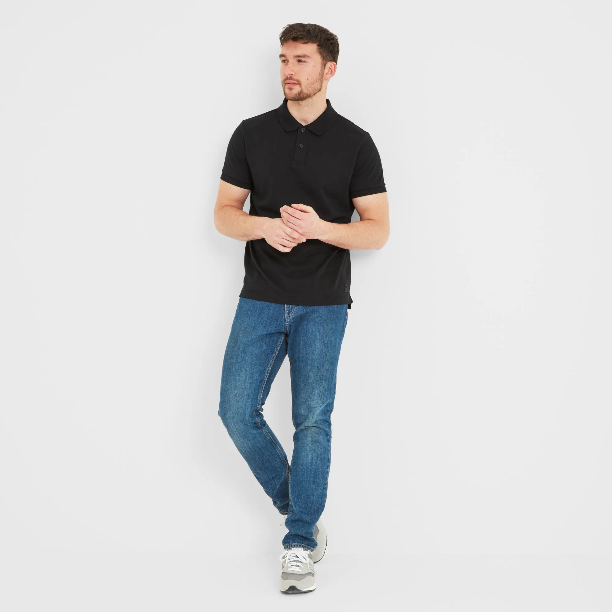 Bower Mens Polo Shirt - Black