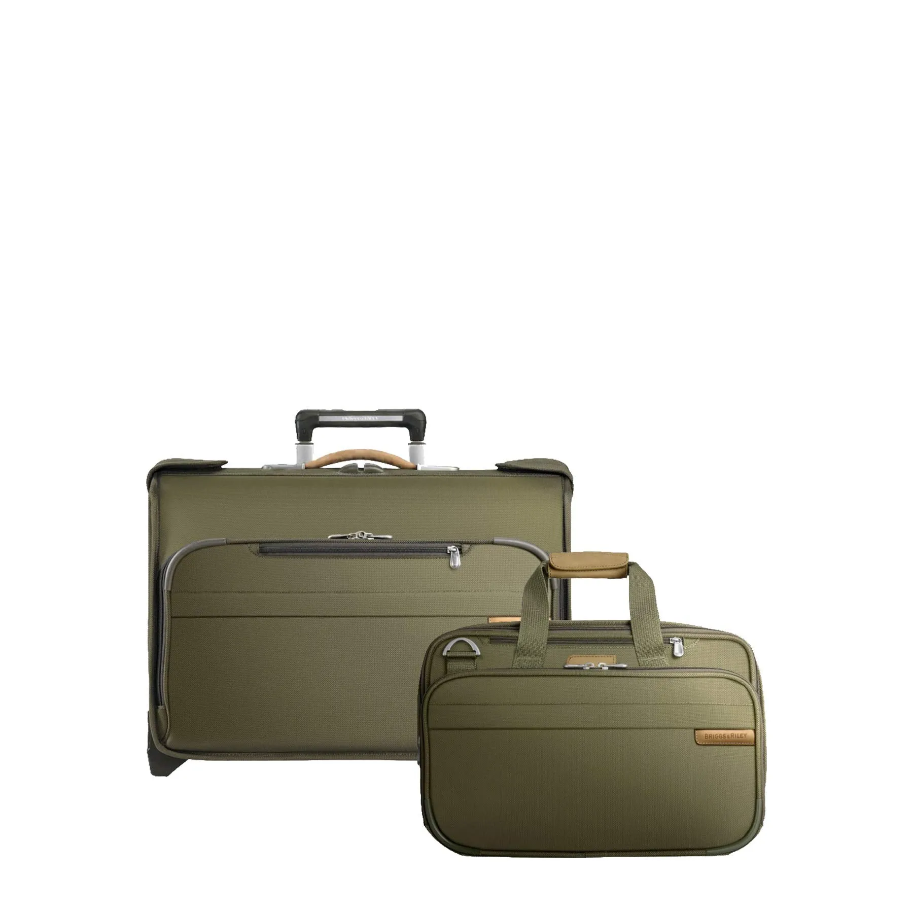 Briggs & Riley Baseline 2-Piece Set: Carry-On Wheeled Garment Bag & Exp Cabin Bag