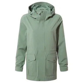 Burradon Womens Waterproof Jacket - Light Forest