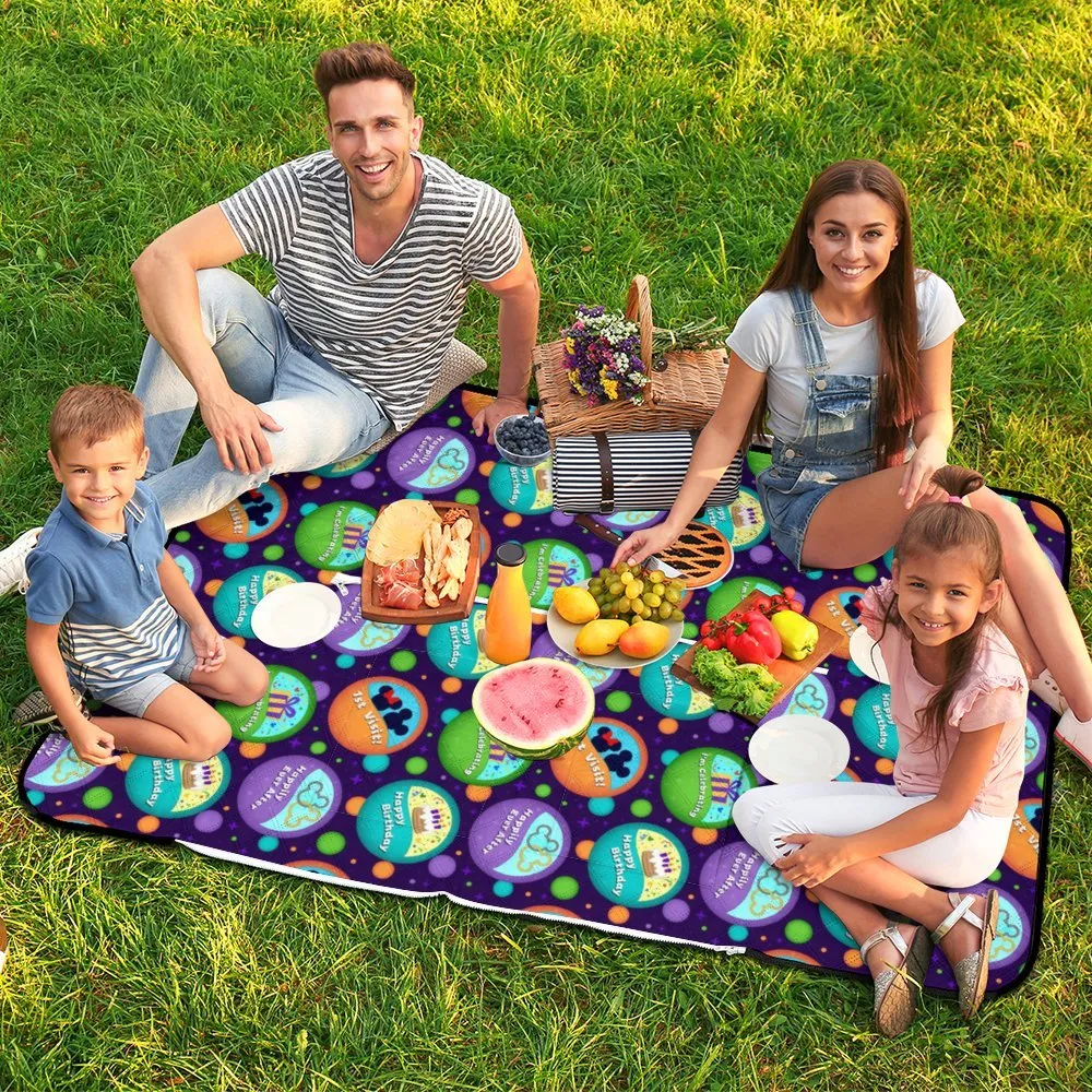 Button Collector Zipper Picnic Mat