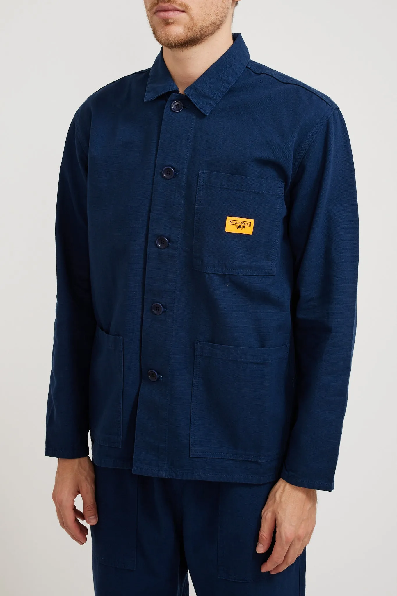 Canvas Coverall Jacket Navy