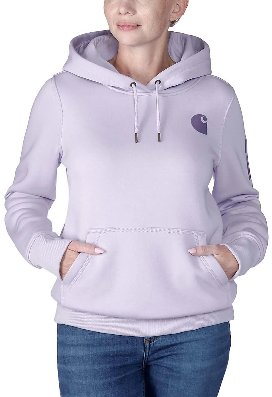 Carhartt Work Hoodie Sleeve Logo Women 102791 - Lilac Haze