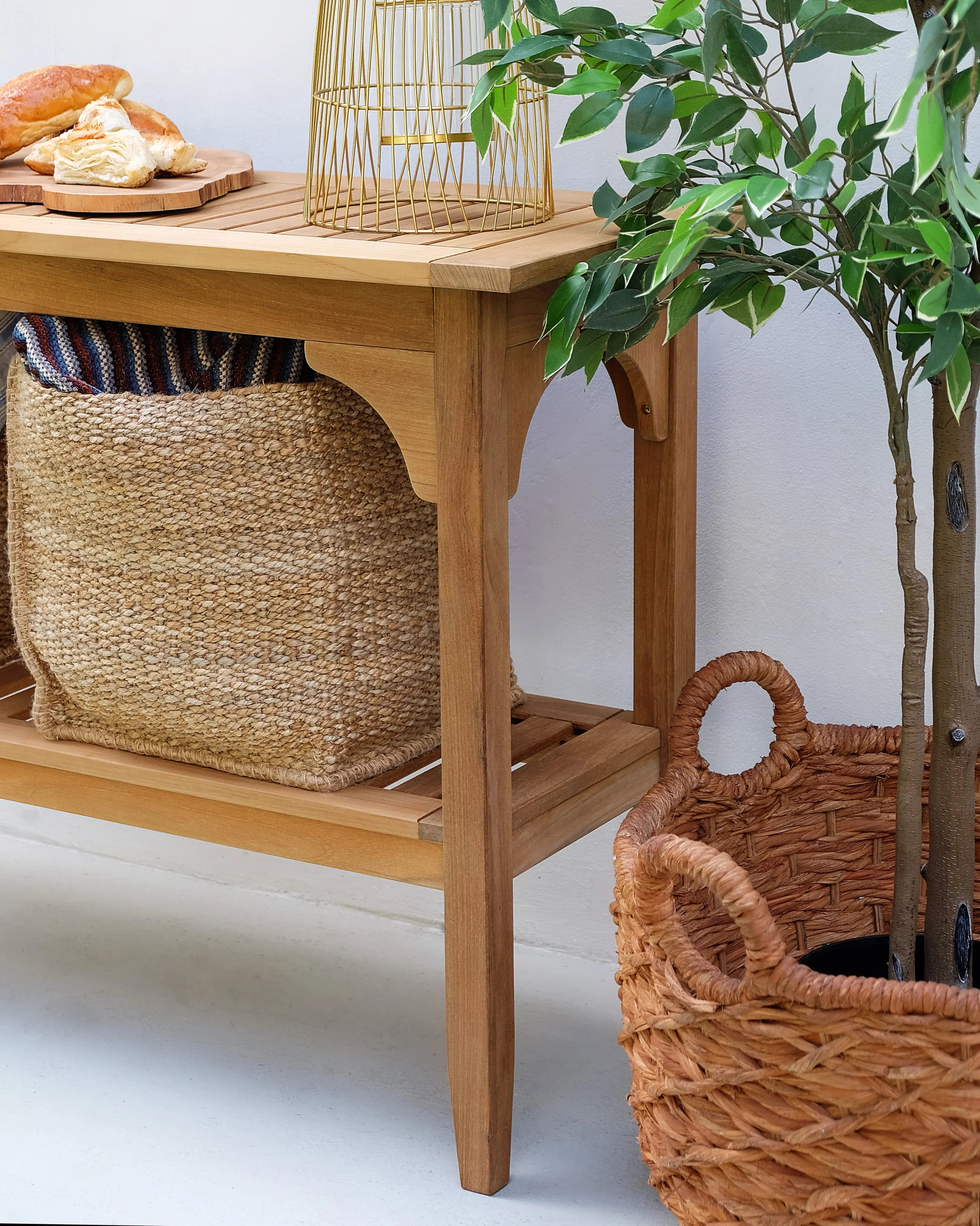 Caterina Teak Wood Outdoor Console Table