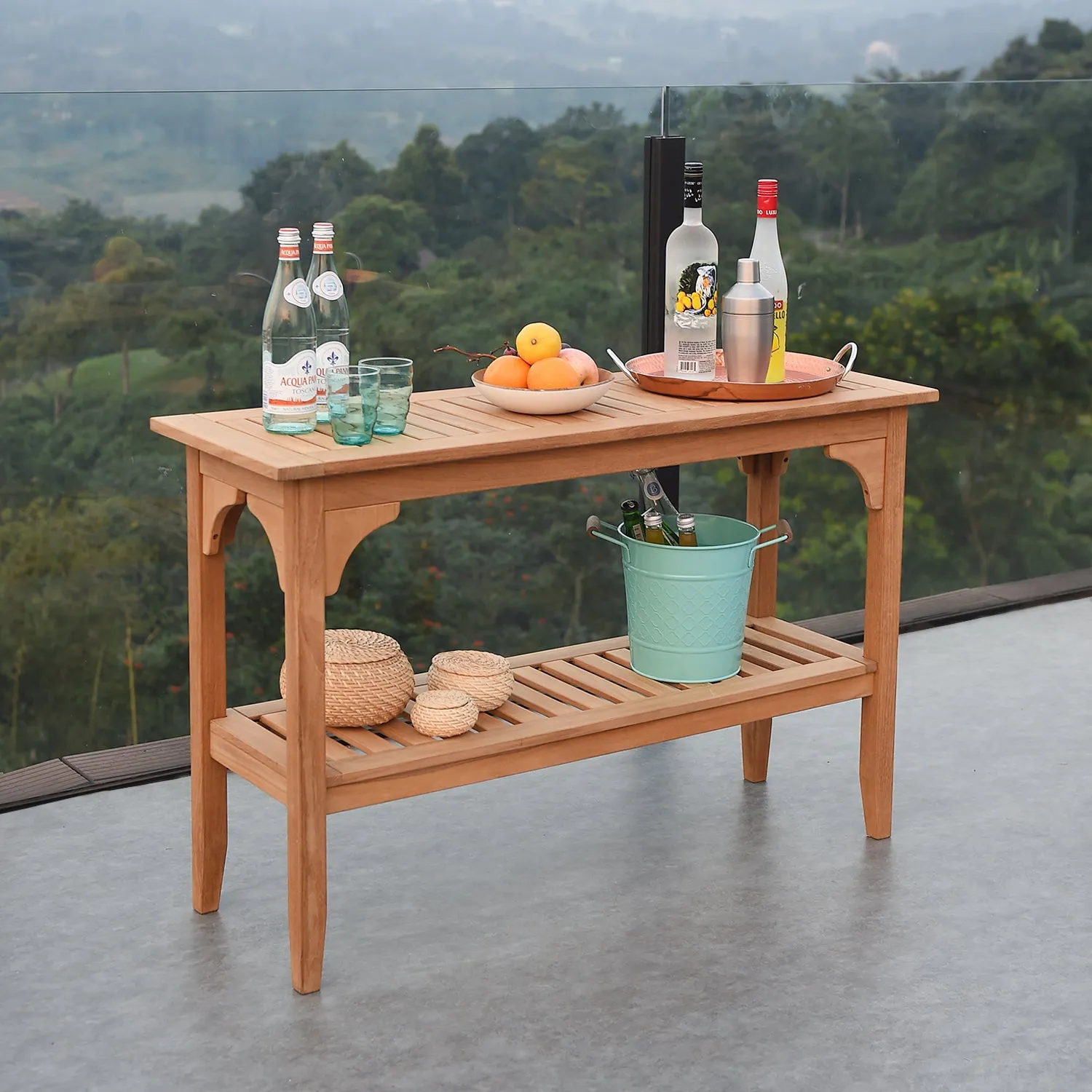 Caterina Teak Wood Outdoor Console Table