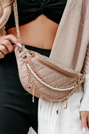 City Secrets Multi-Layered Chain/Charm Crossbody (Nude)