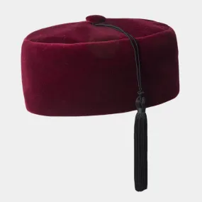 Claret Red Smoking Cap