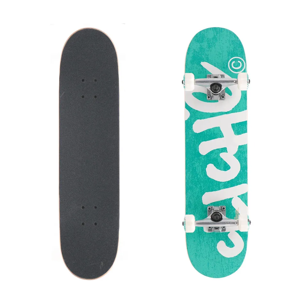 Cliche Hand Written 7.375" Teal Complete Skateboard