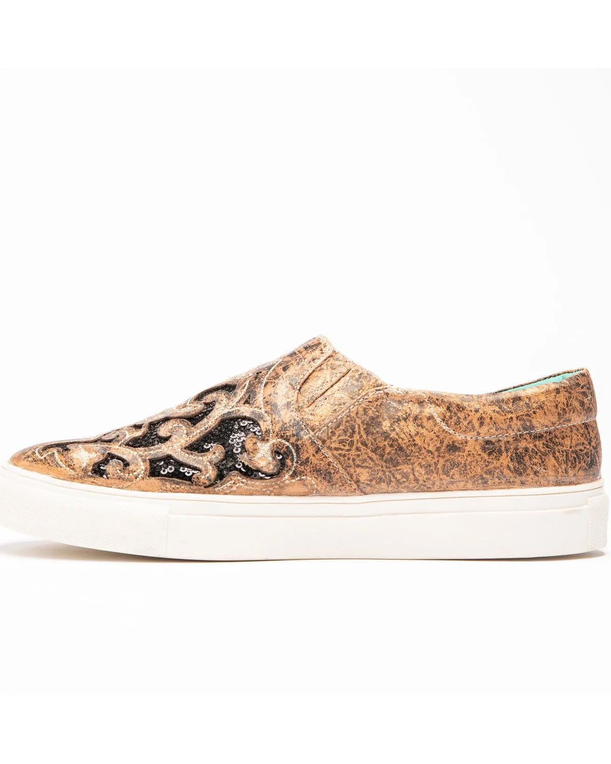 Corral Women's Floral Embroidered Glitter Inlay Sneakers