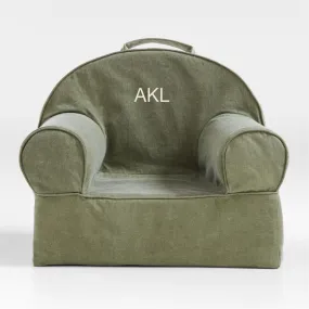 Crate&Barrel Cyprus Green Kids Lounge Nod Chair