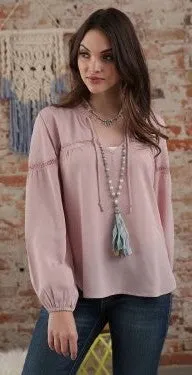 Cruel Girl Women's Pink Chiffon Pullover Shirt