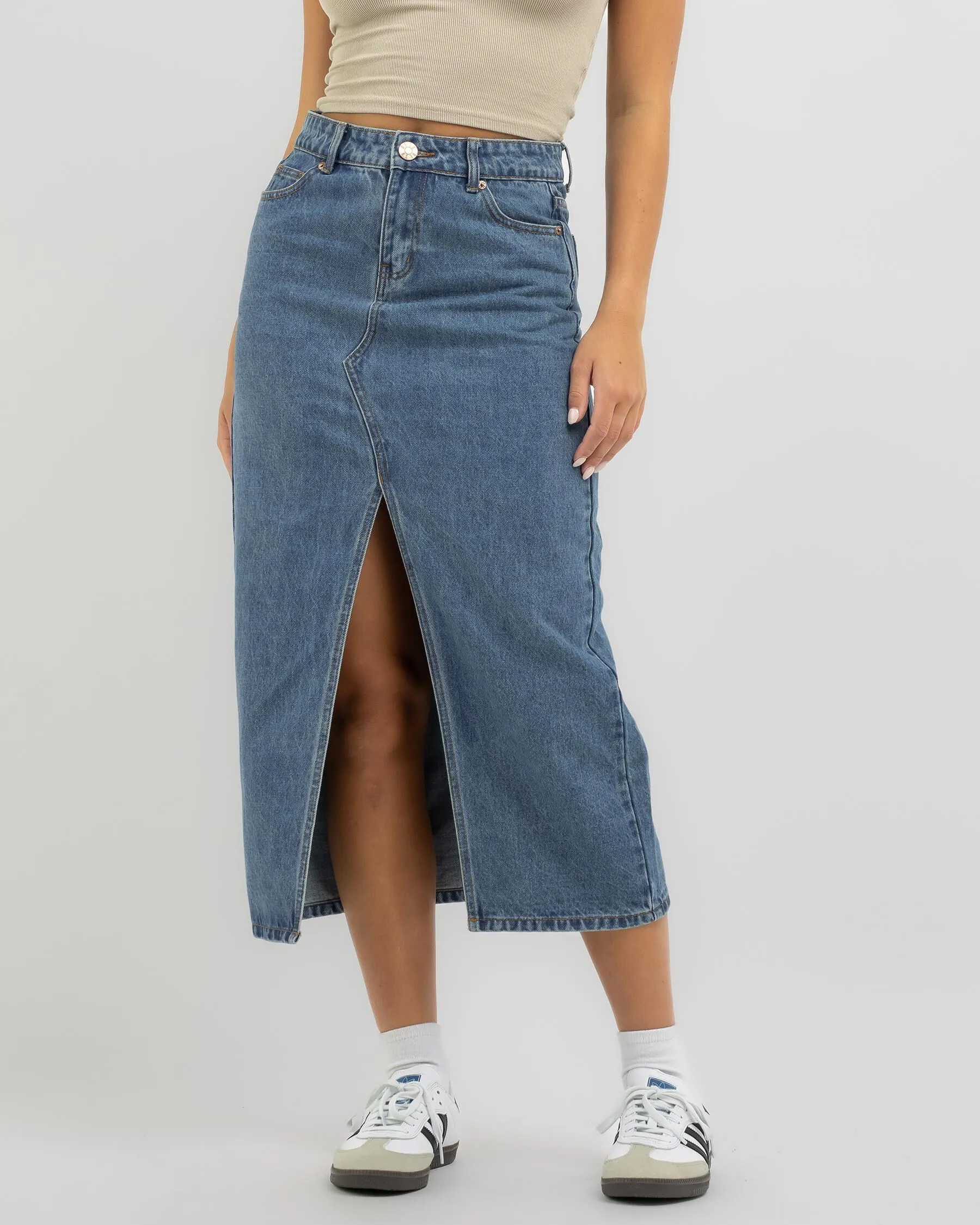 DESU Lorde Midi Denim Skirt