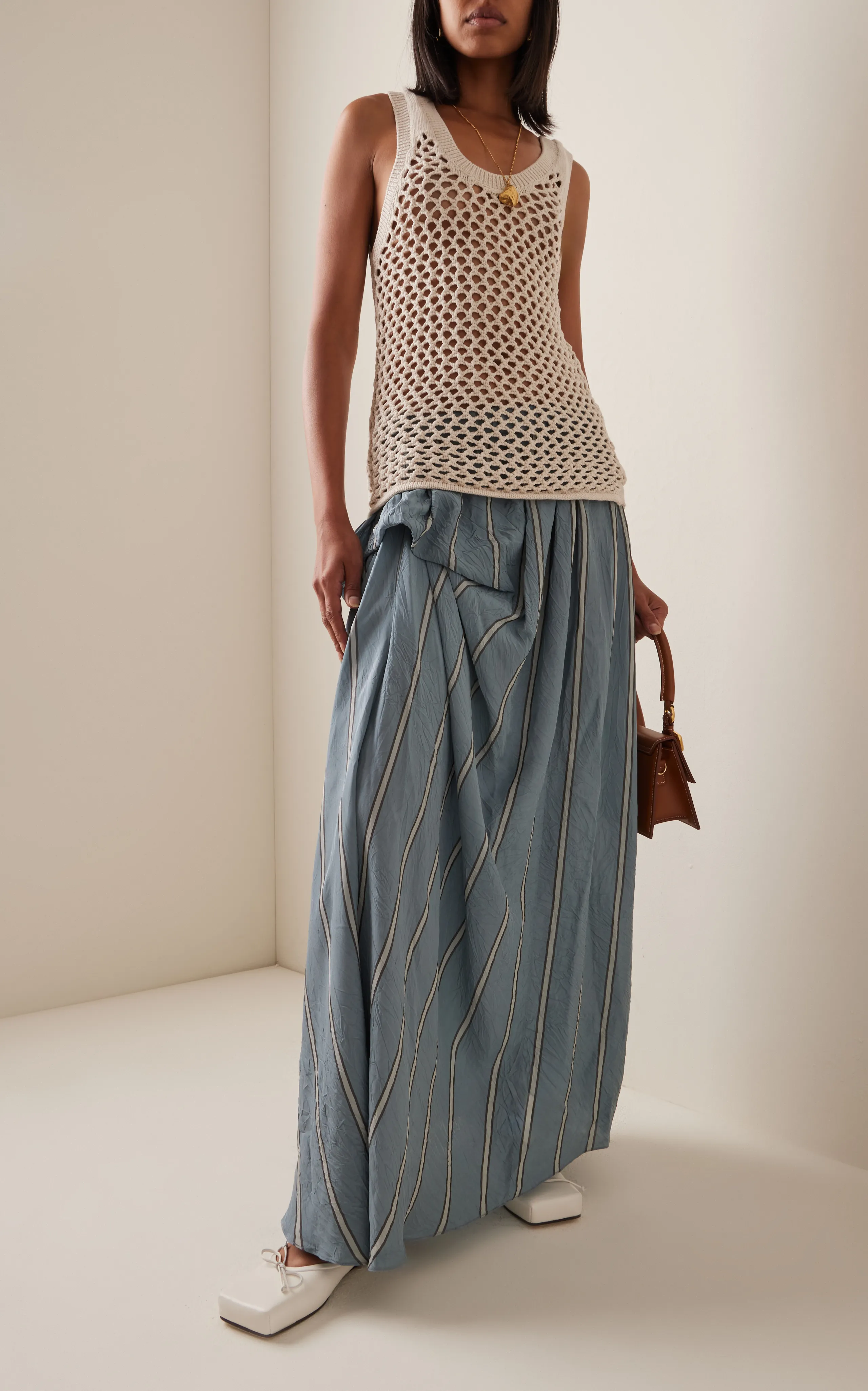 Diotima Peplos Gathered Maxi Skirt