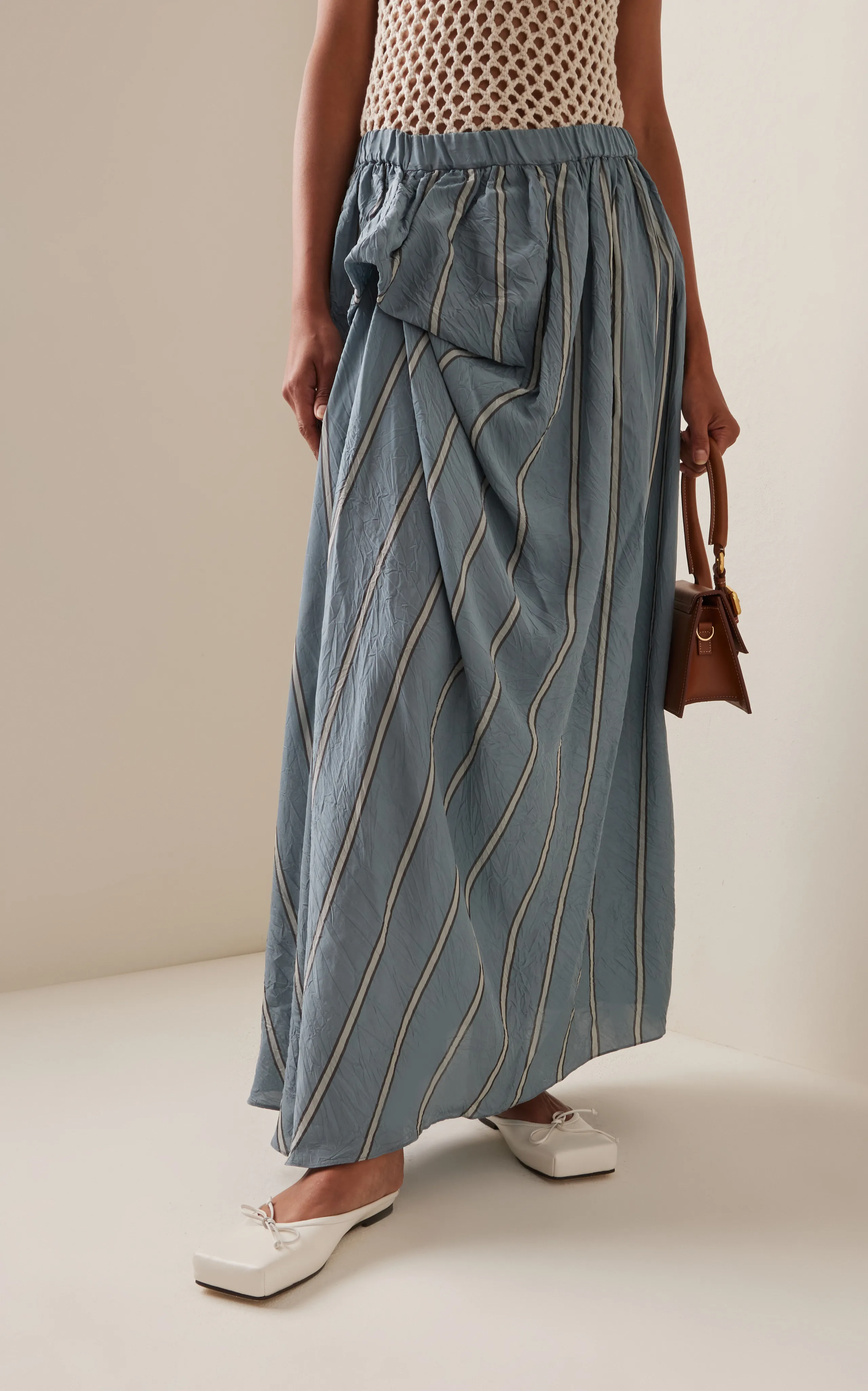 Diotima Peplos Gathered Maxi Skirt