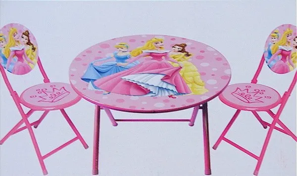 Disney Princess 3-Piece Pink Folding Table & Chair Set