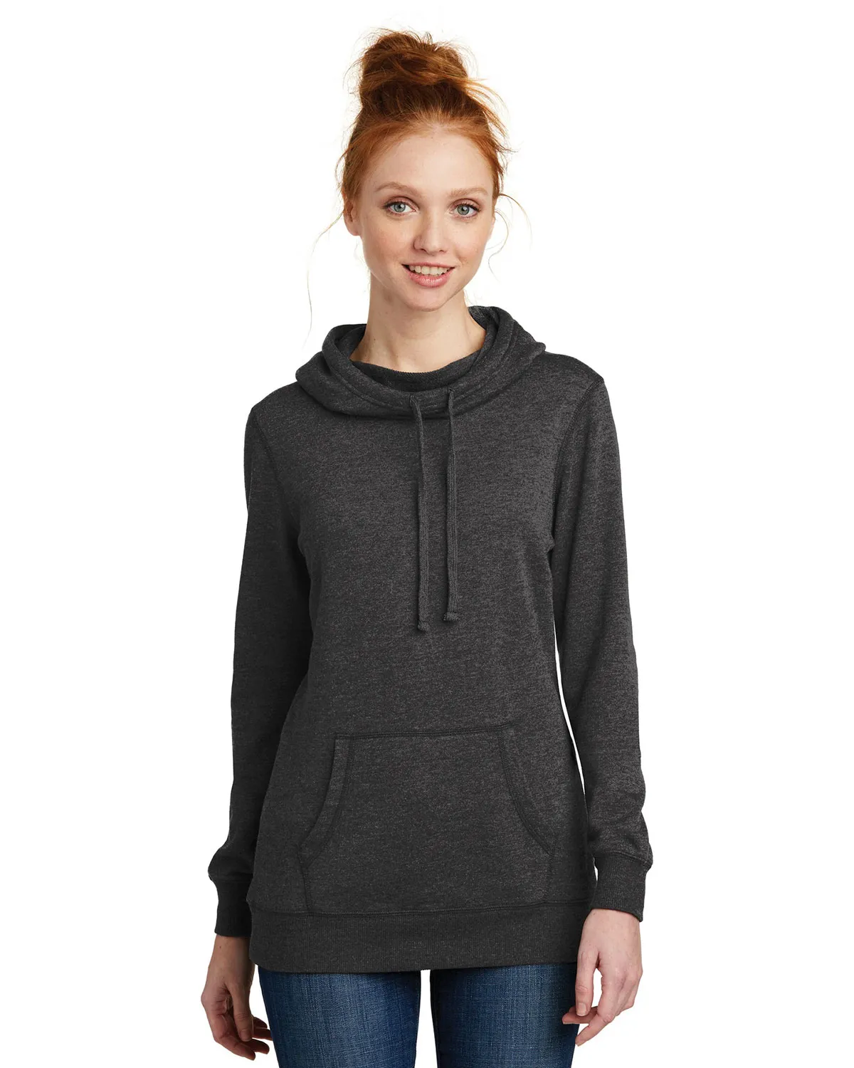 District Made DM493 Women Lightweight Fleece Hoodie