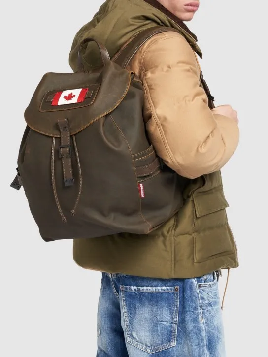 Dsquared2   Canadian flag canvas backpack 