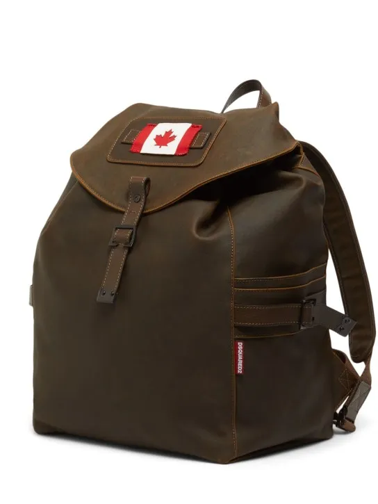 Dsquared2   Canadian flag canvas backpack 