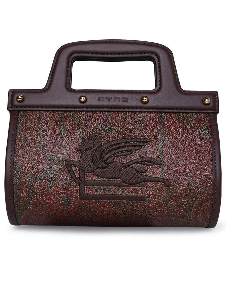 ETRO    Etro Brown Lear Blend Bag