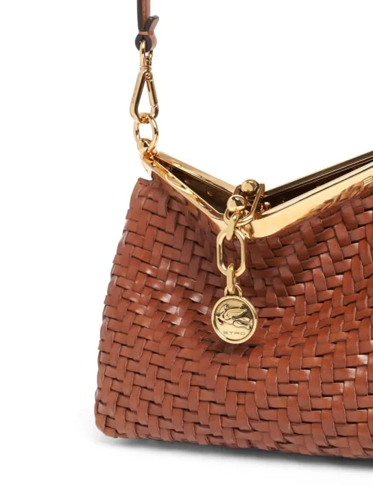 Etro   Small Vela woven shoulder bag 