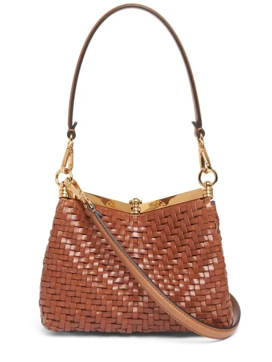 Etro   Small Vela woven shoulder bag 