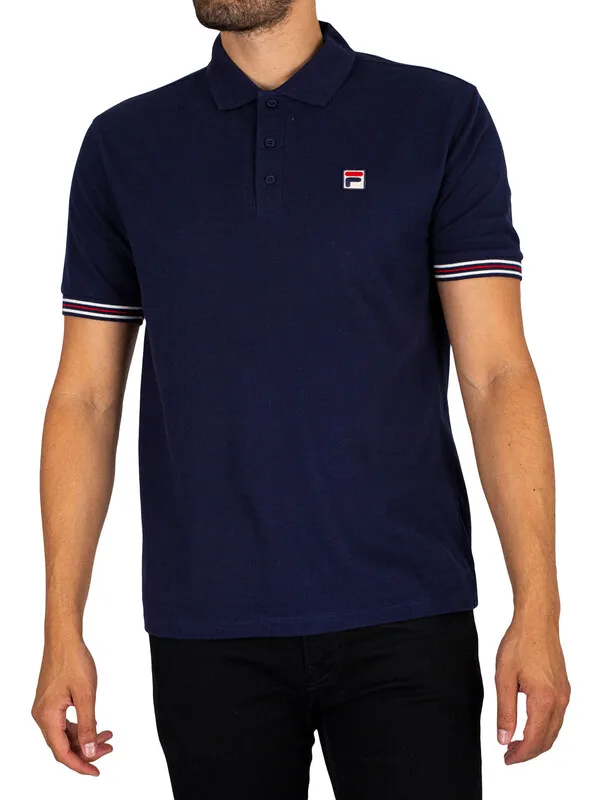 Fila Omari Stripe Polo Shirt - Navy