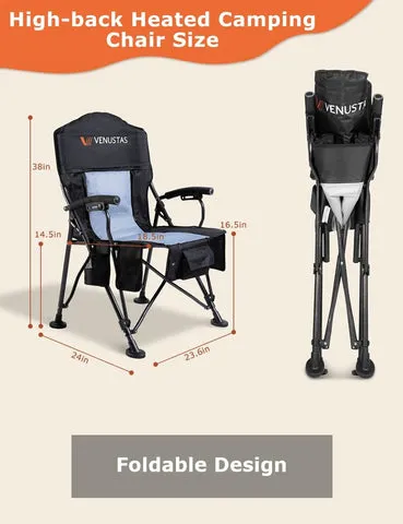 [Final Sale] Venustas Heated Camping Chair 7.4V