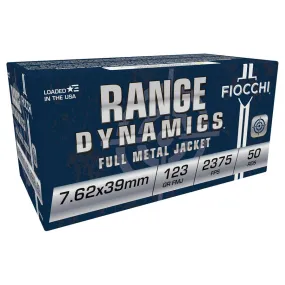 Fiocchi Shooting Dynamics Full Metal Jacket Rifle Ammunition - 50rd Box - 7.62 x 39mm - 123GR