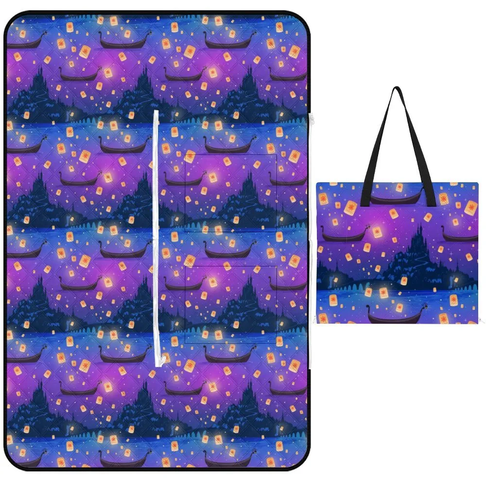 Floating Lanterns Zipper Picnic Mat