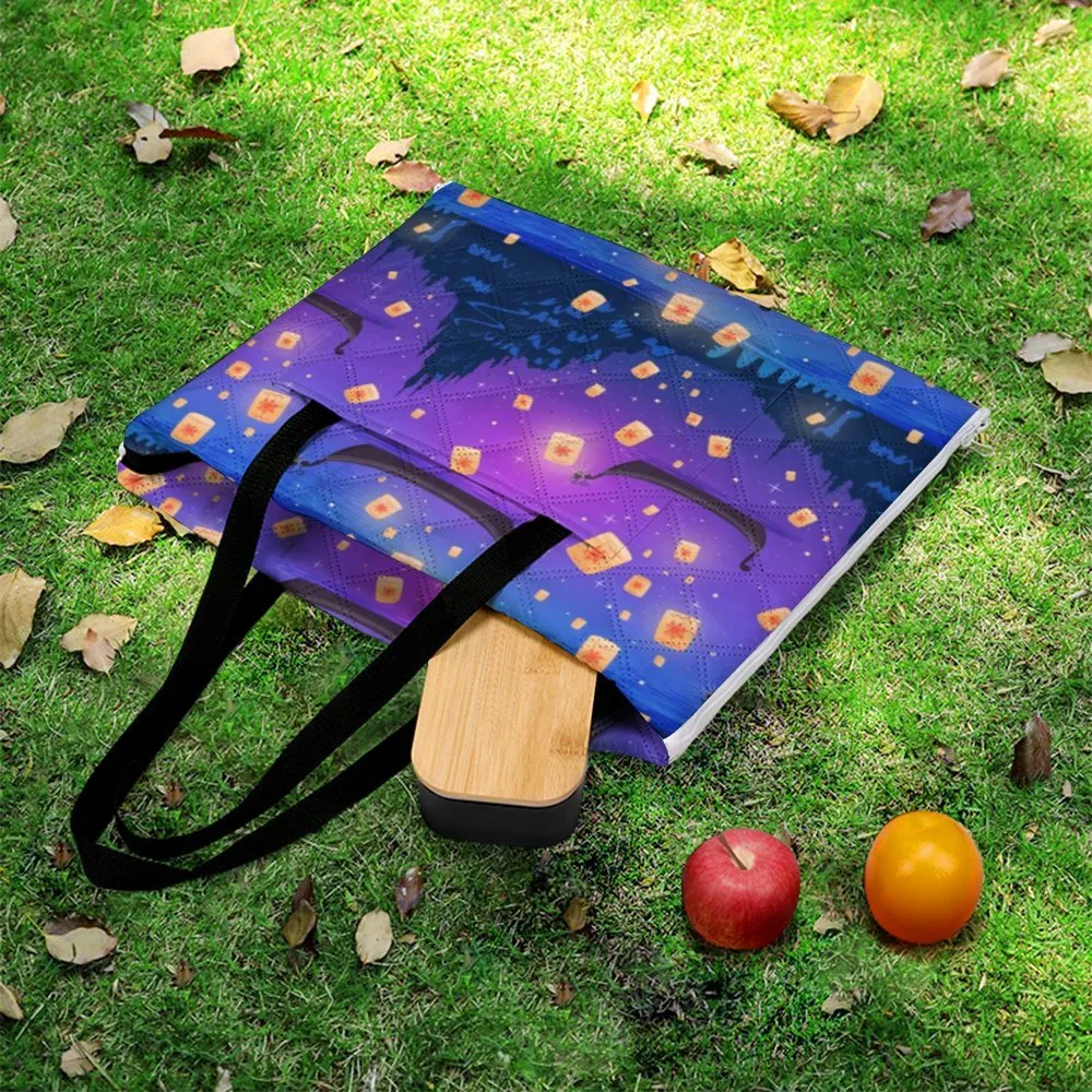 Floating Lanterns Zipper Picnic Mat