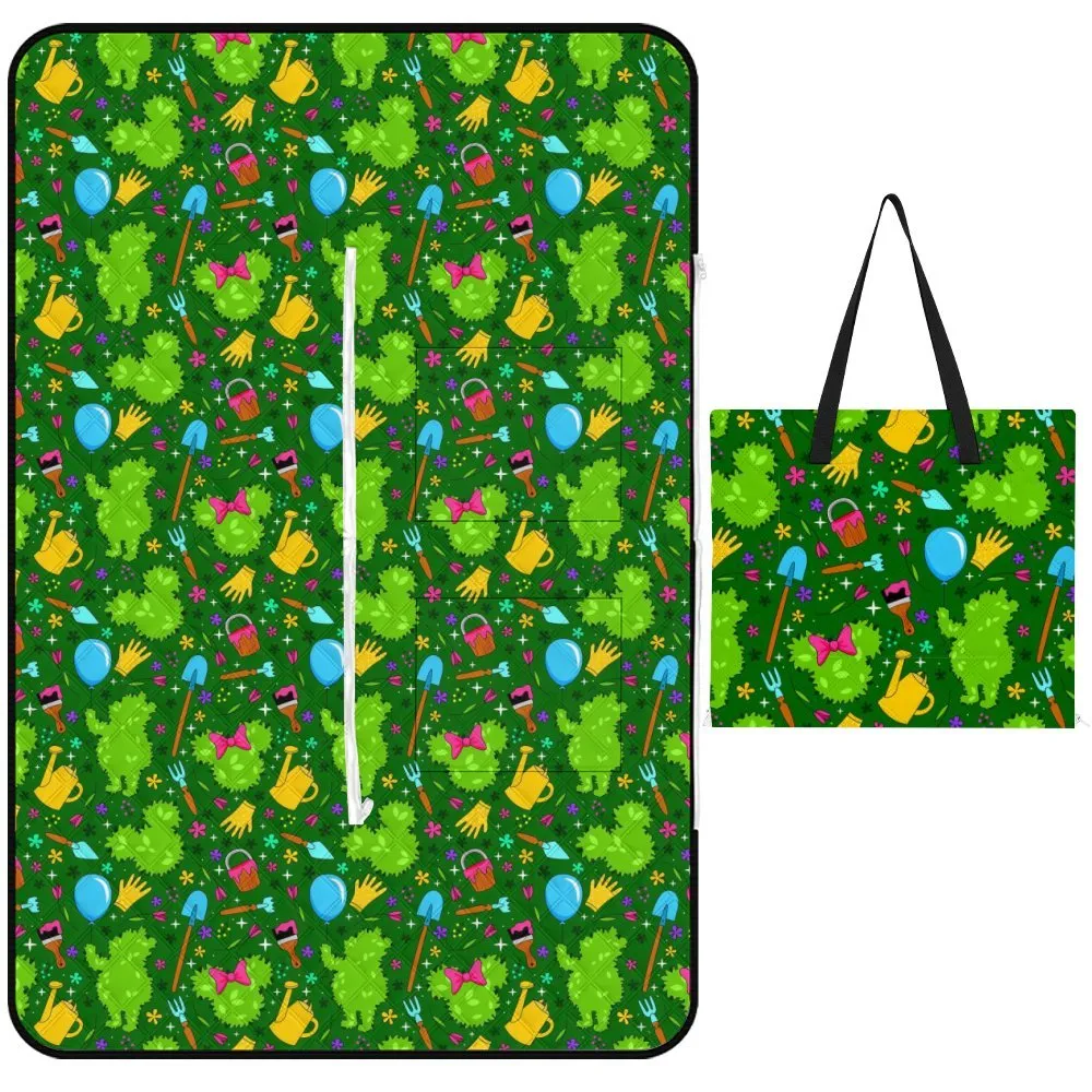 Flower And Garden Zipper Picnic Mat