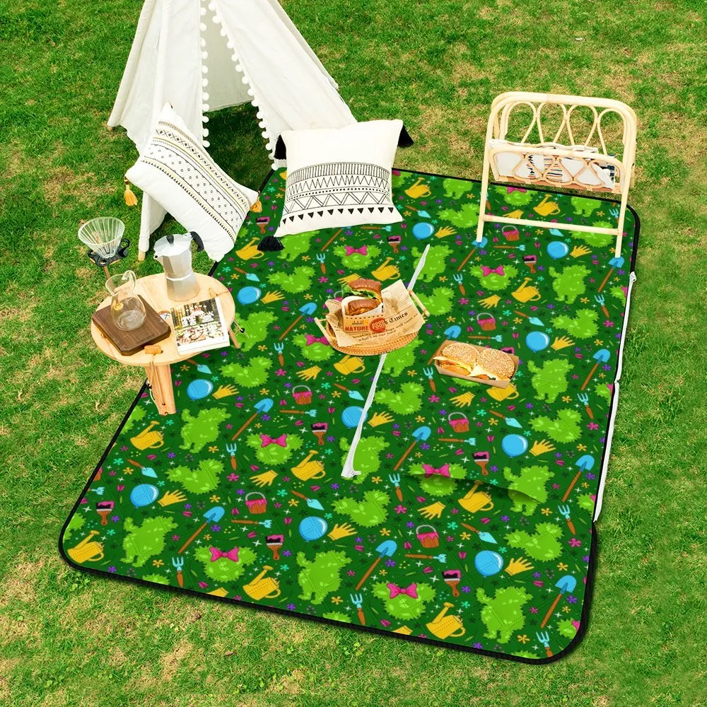 Flower And Garden Zipper Picnic Mat