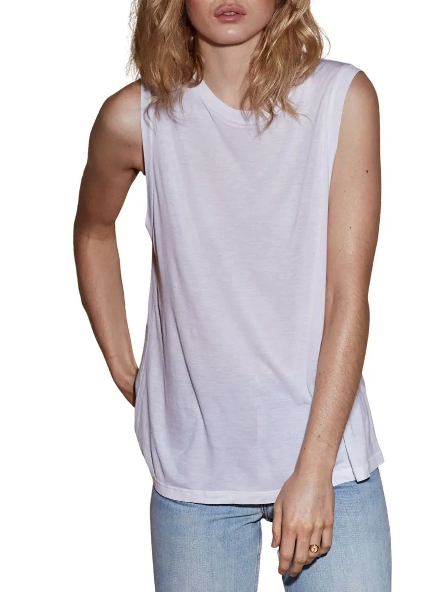 FRANCES DE LOURDES Brando Tank Whiteb